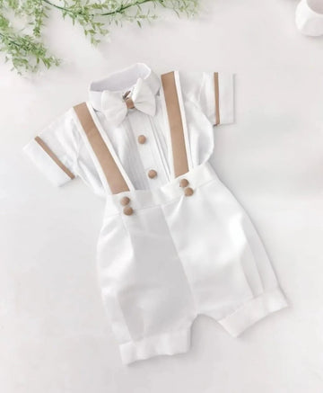 Costumaș botez pentru băieți Nandy White