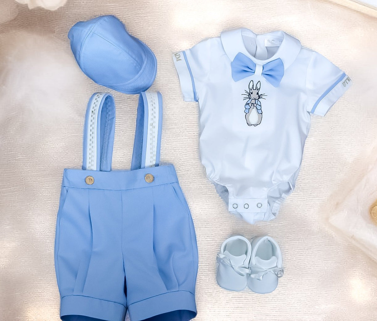 Costumaș tematic botez pentru băieți Nandy Baby Blue