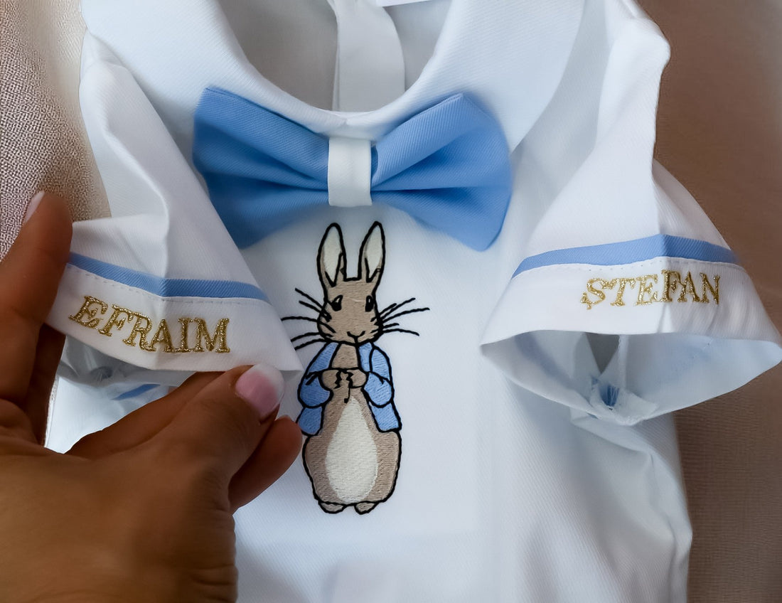 Costumaș tematic botez pentru băieți Nandy Baby Blue