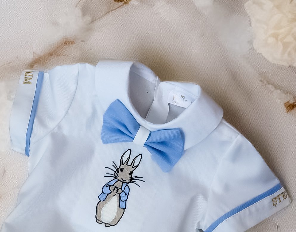 Costumaș tematic botez pentru băieți Nandy Baby Blue