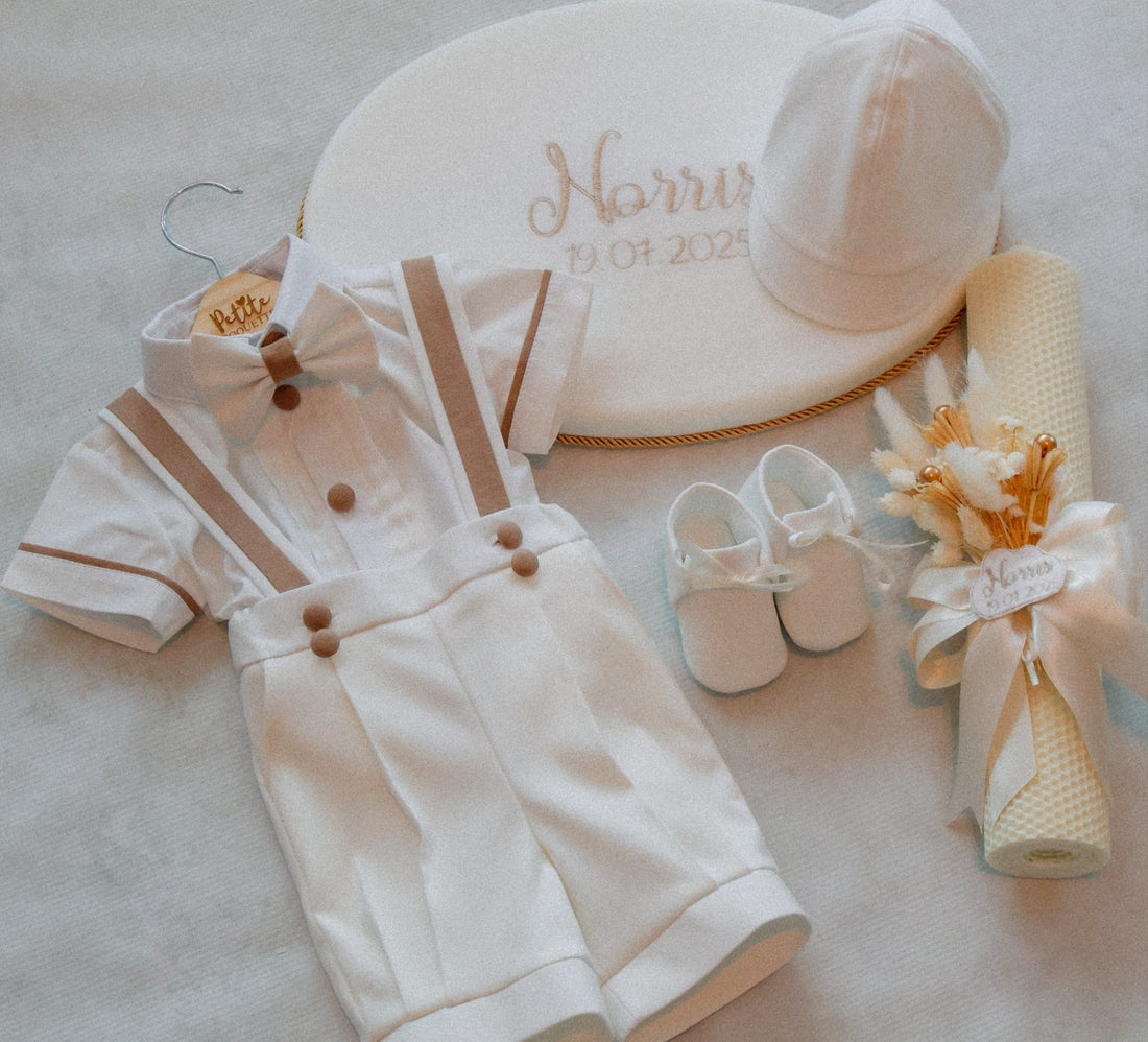 Costumaș botez pentru băieți Nandy White