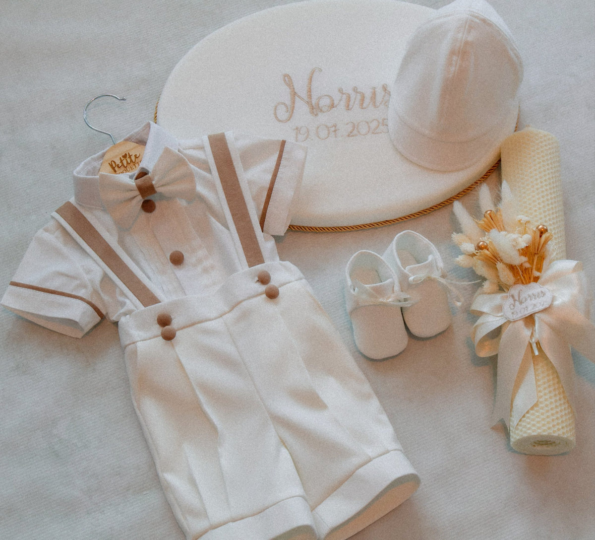 Costumaș botez pentru băieți Nandy White