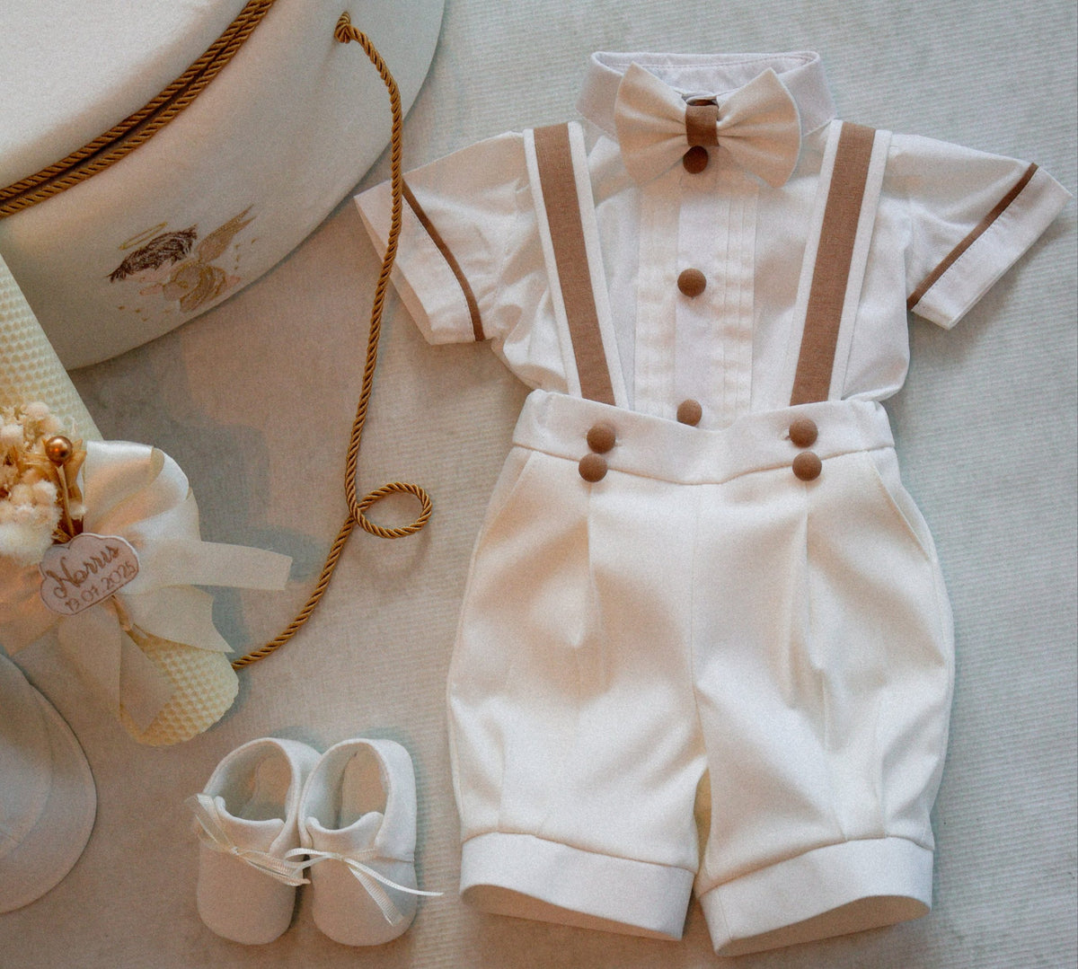 Costumaș botez pentru băieți Nandy White