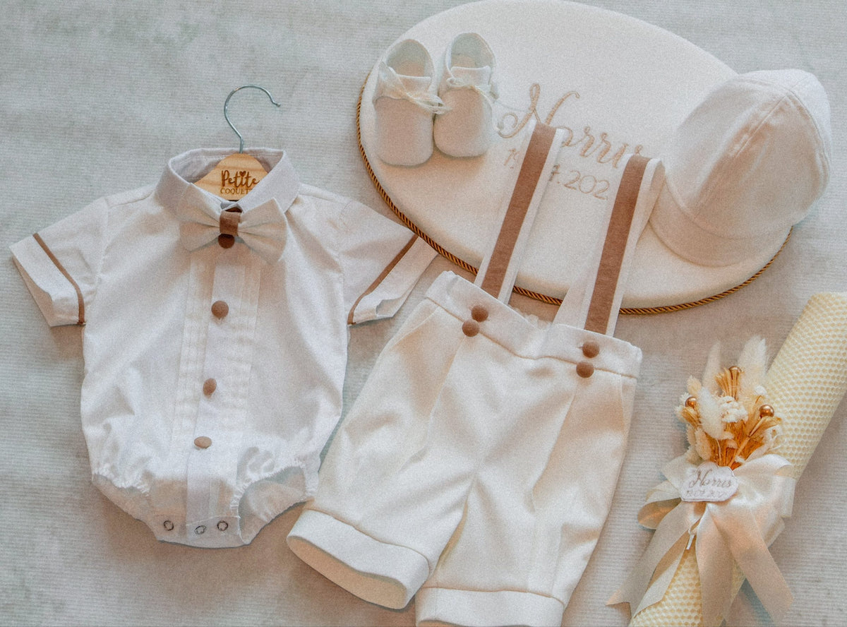 Costumaș botez pentru băieți Nandy White