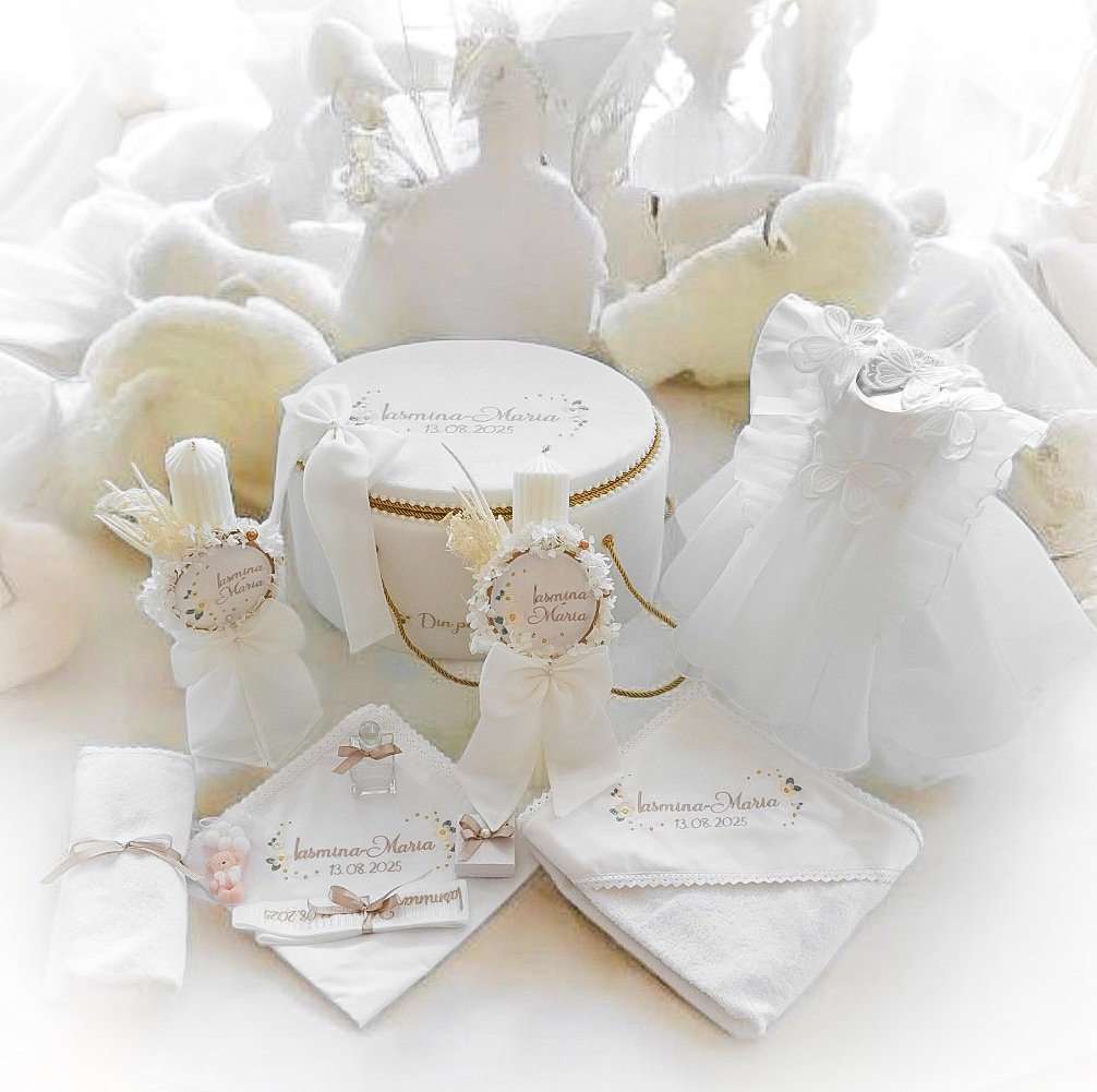 Rochiță Ivoire din Organza de Botez Miraline