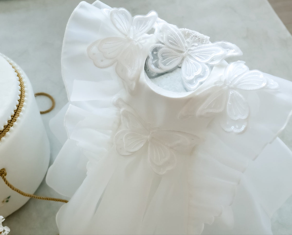 Rochiță Ivoire din Organza de Botez Miraline
