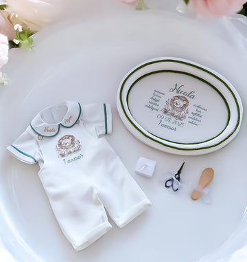 Set Aniversar Personalizat 1 An - Costumaș +Tăvița Moț și Accesorii