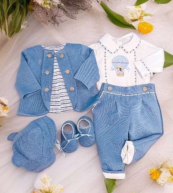 Costumas botez băiețel bleo -Bubu