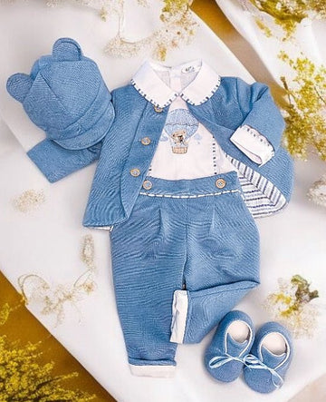 Costumas botez băiețel bleo -Bubu