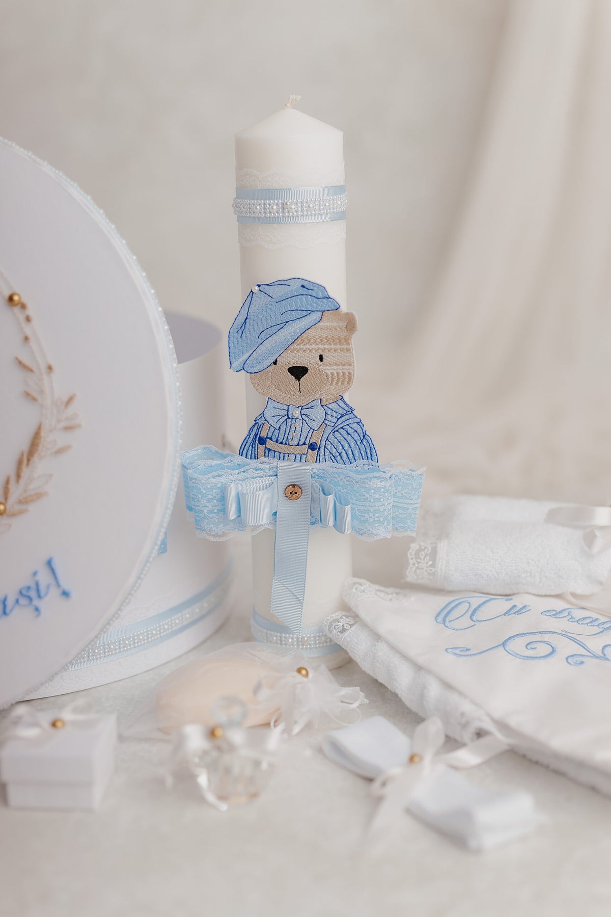 Lumanare Botez Little Bear With The Cap