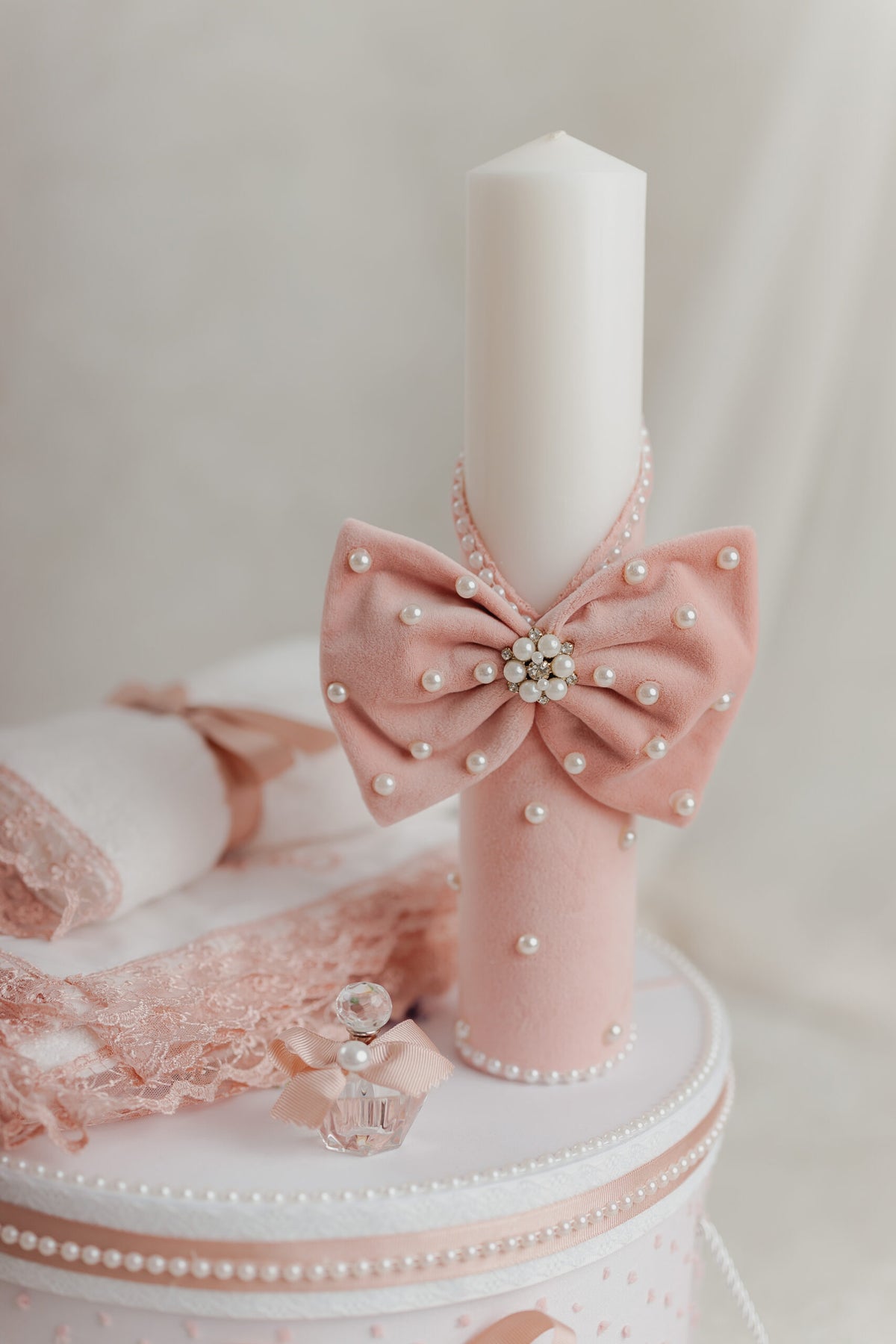 Lumanare Botez Velvet Bow