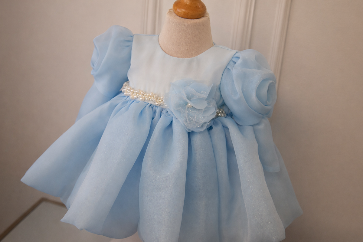 Rochiță din organza Bleo de botez Ariel