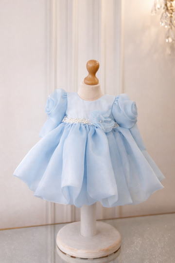 Rochiță din organza Bleo de botez Ariel