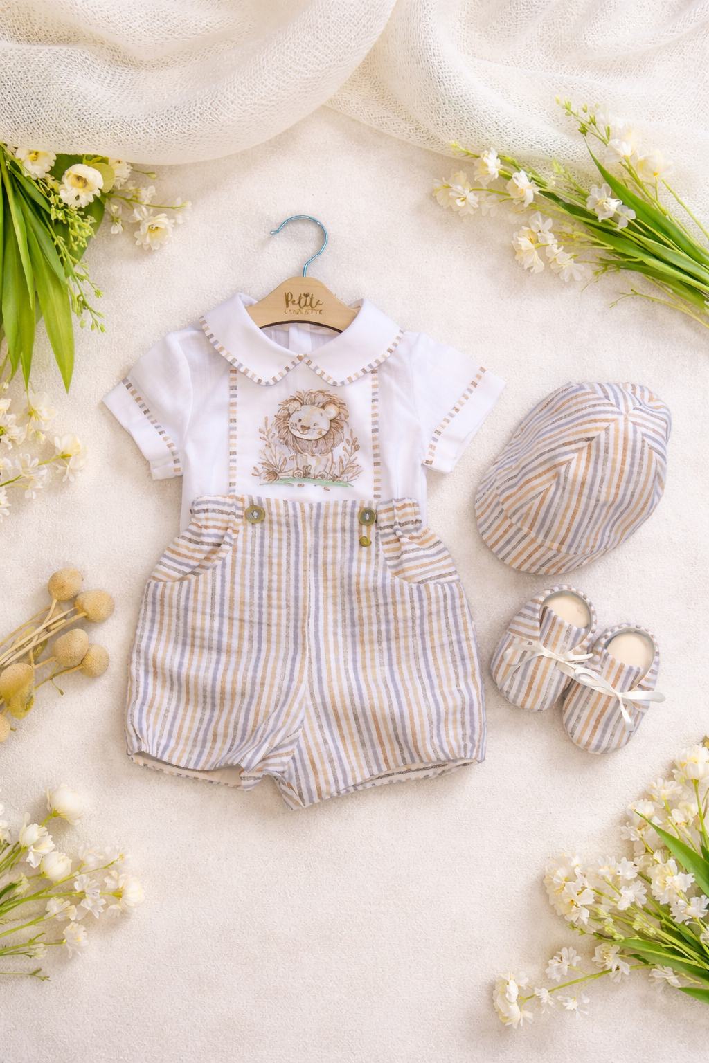 Costumaș botez pentru băieți Piedro Cotton