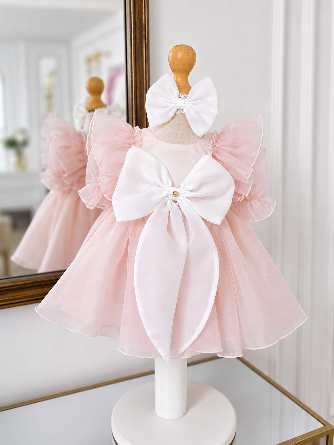 Rochiță din organza de botez Nuvolla