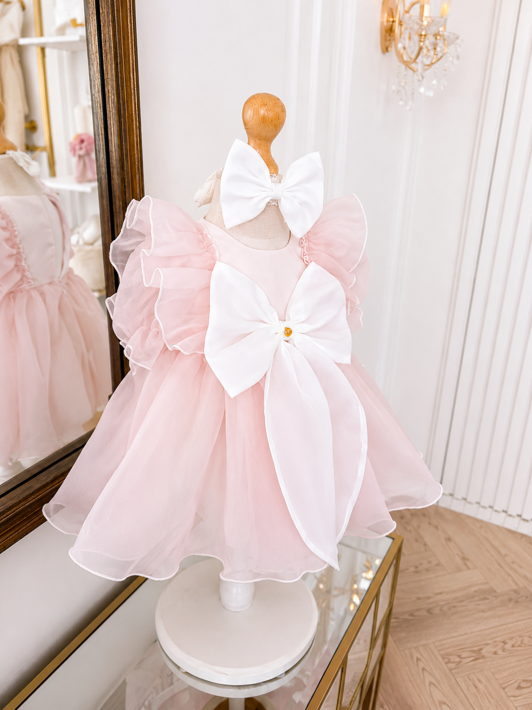 Rochiță din organza de botez Nuvolla