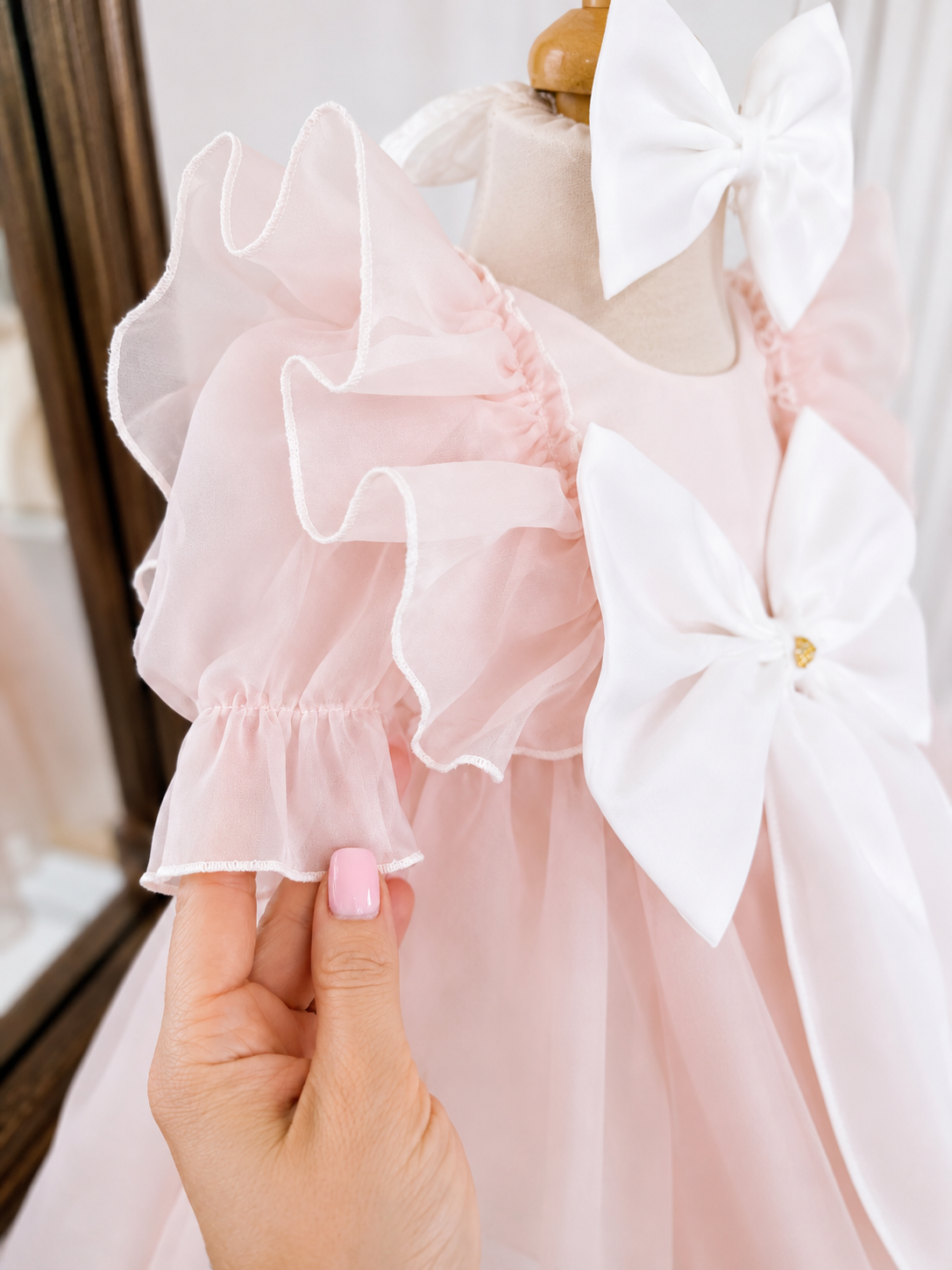 Rochiță din organza de botez Nuvolla