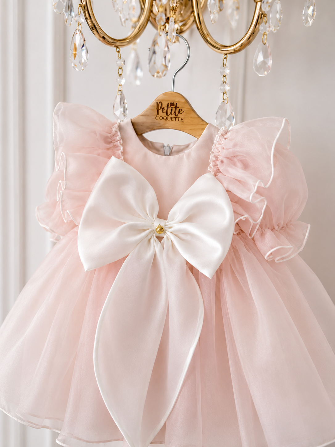Rochiță din organza de botez Nuvolla