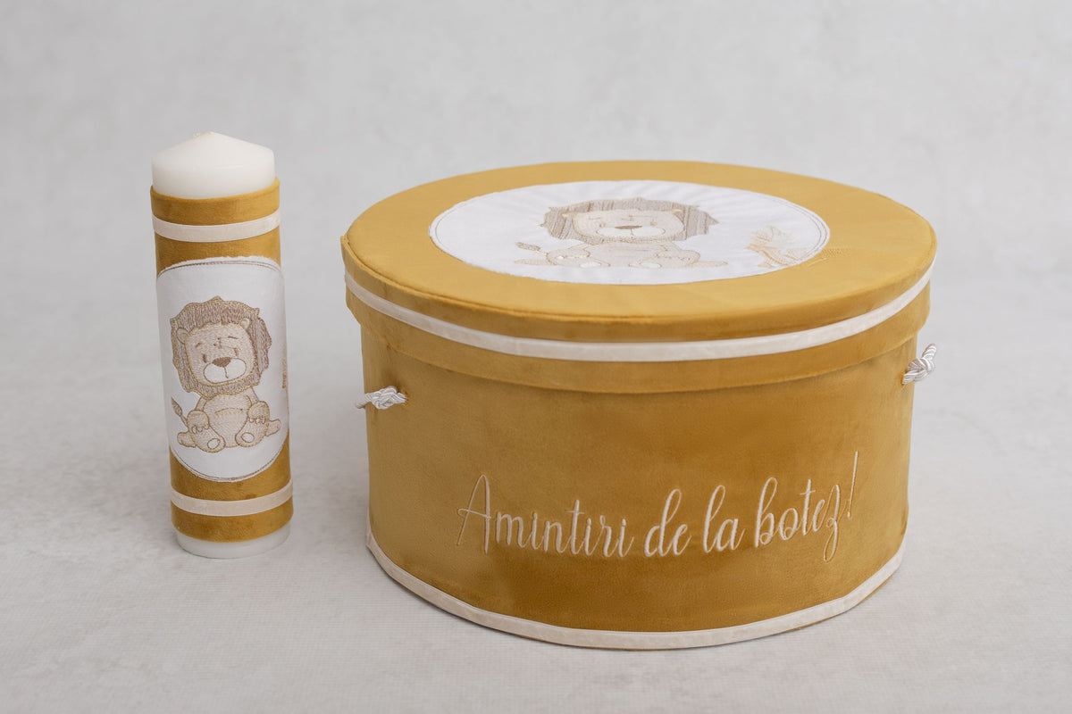 Lumanare Botez Velvet Lion