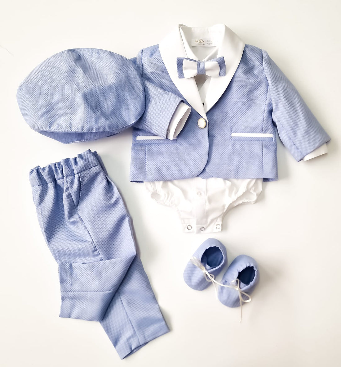 Costumaș botez pentru băieți Rareș J. Blue