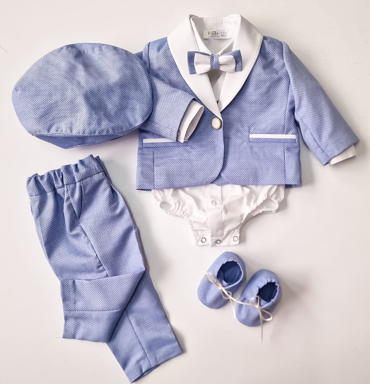Costumaș botez pentru băieți Rareș J. Blue