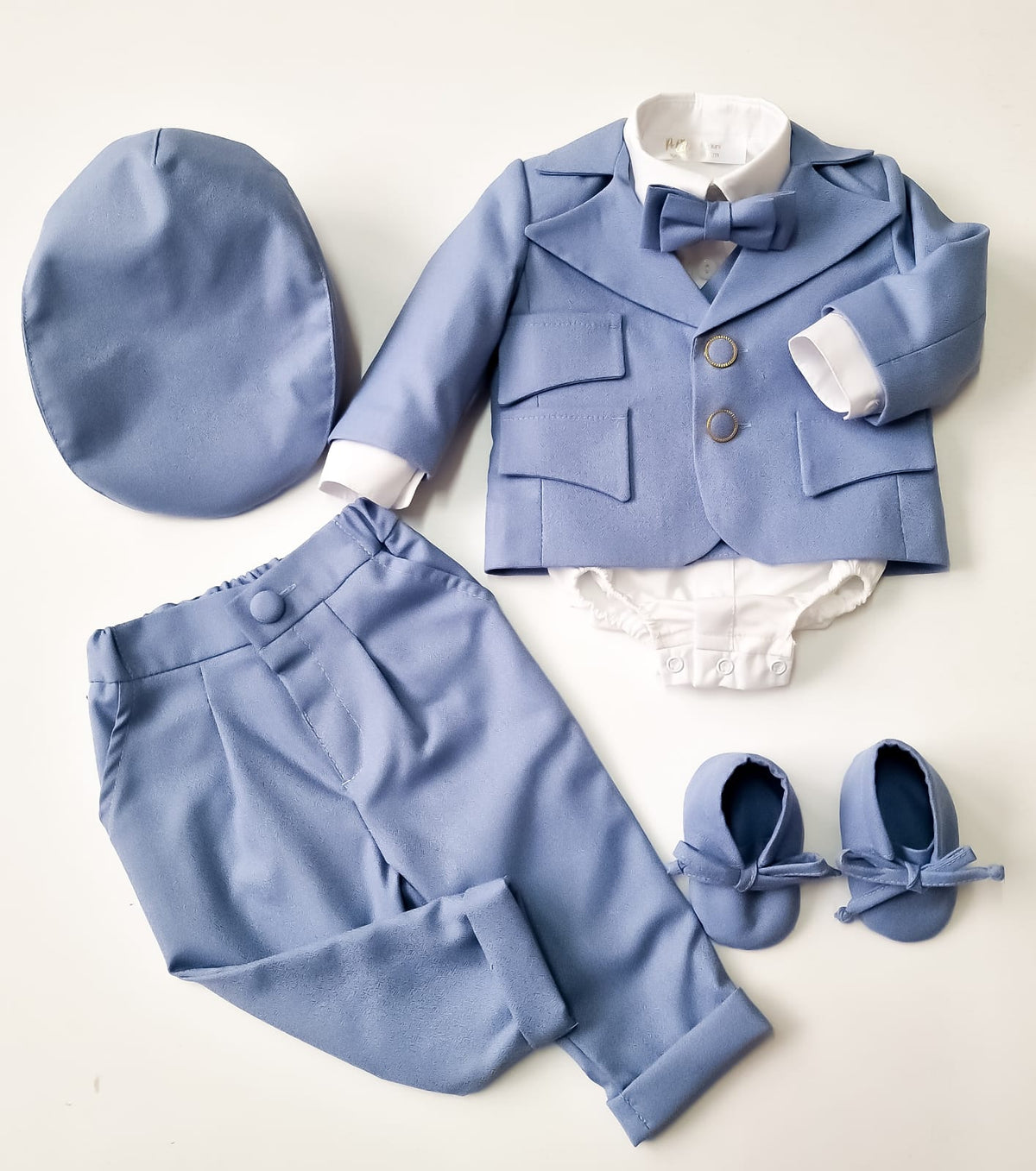Costumaș botez pentru băieți Edward Blue