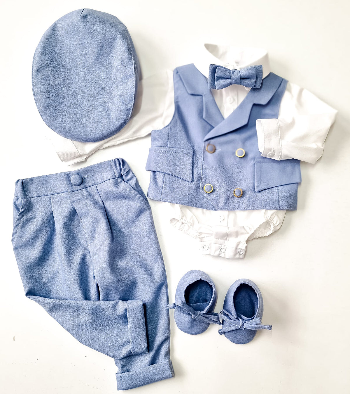 Costumaș botez pentru băieți Edward J.Blue
