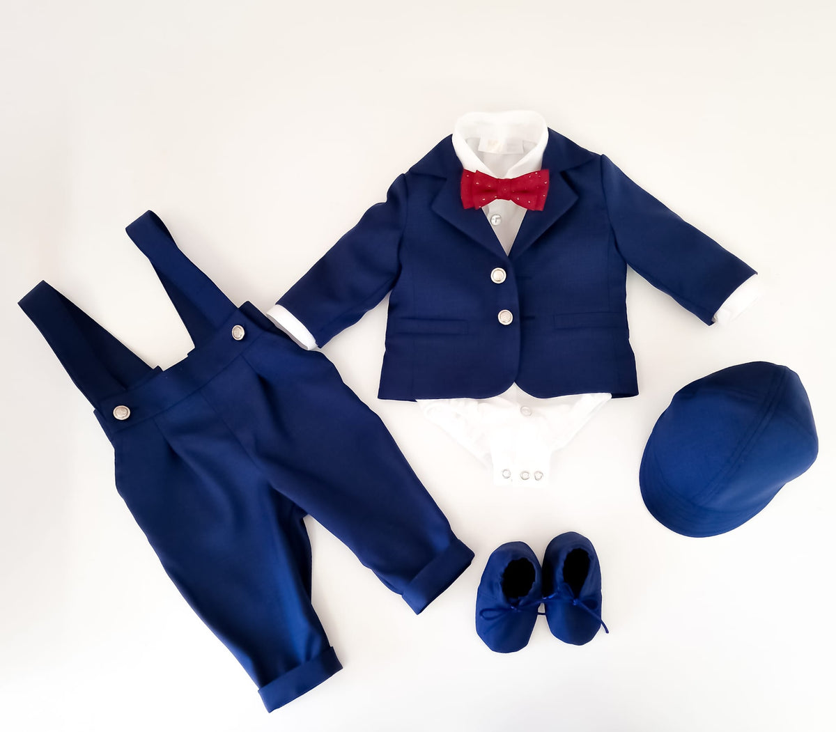 Costumaș botez pentru băieți Sabin Navy