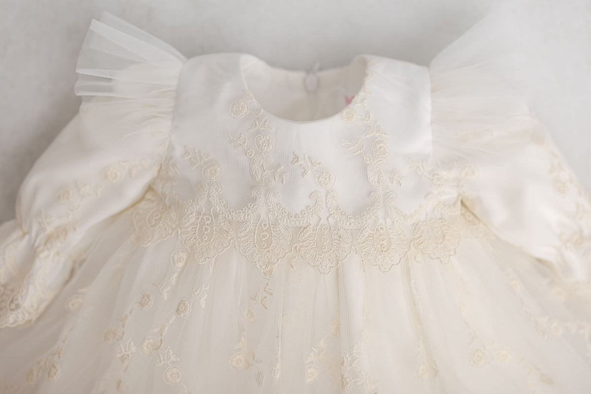 Rochiță ivoire botez Odette Vintage