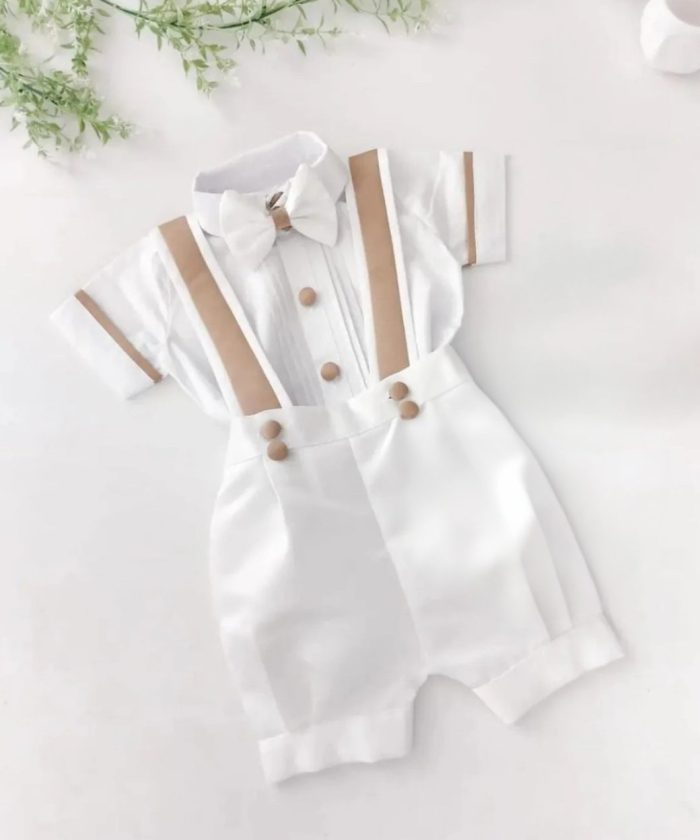 Costumaș botez pentru băieți Nandy White